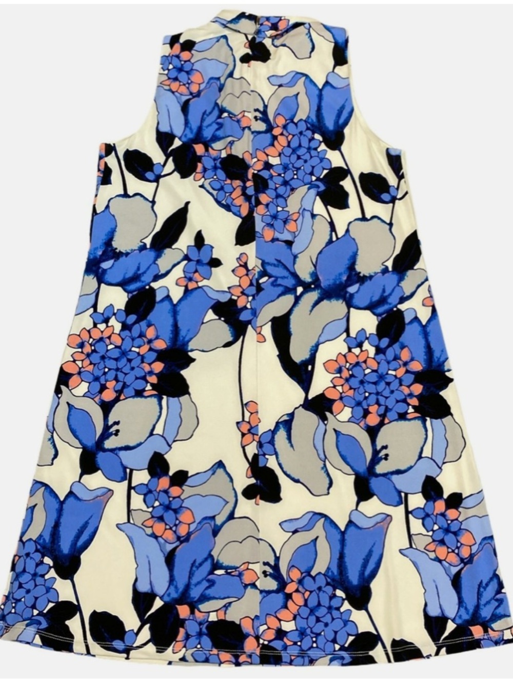 Ivanka Trump Sleeveless Blue Floral Knee Length Shift Dress - Picture 6 of 6